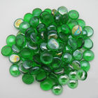 Rochas de vidro da chaminé verde decorativa brilhantes e cor verde lisa