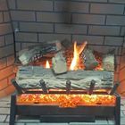 Cores naturais decorativas ajustadas do log S08-02B do fogo da chama dos radiadores elétricos não tóxicas
