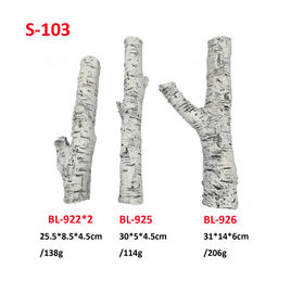 China Os logs cerâmicos do vidoeiro branco ajustaram detalhes realísticos dos logs cerâmicos do fogo S-103 fábrica